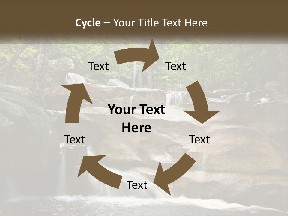 A Waterfall In The Middle Of A Forest PowerPoint Template