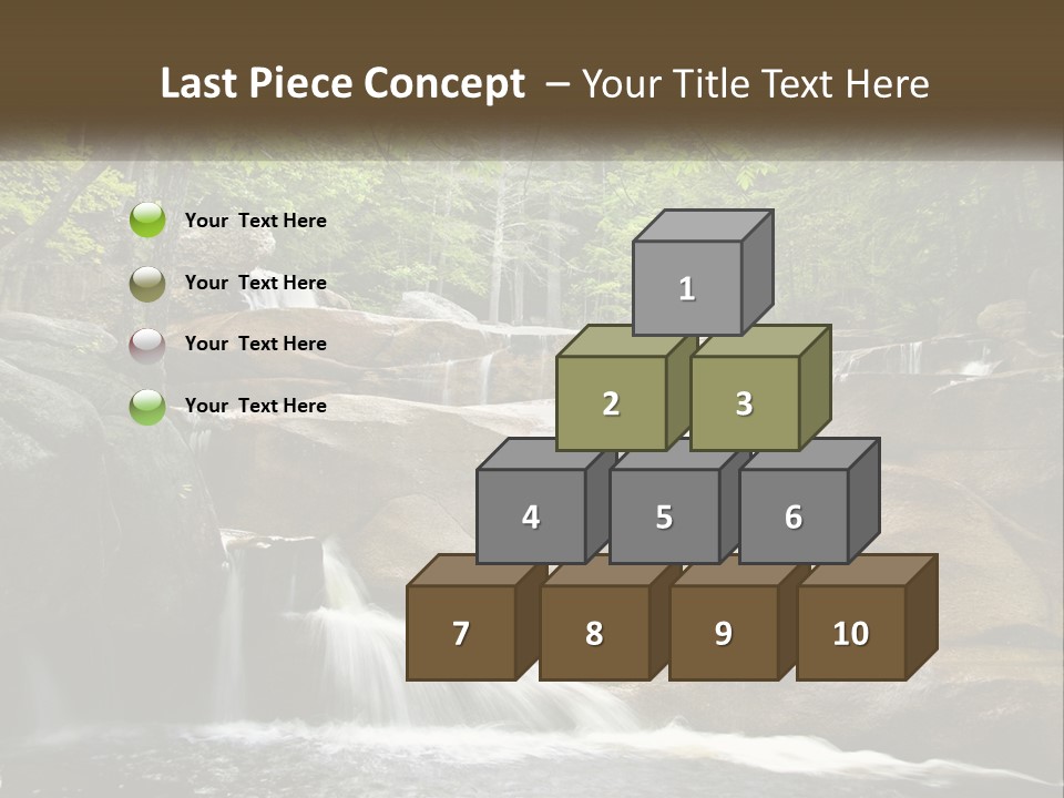 A Waterfall In The Middle Of A Forest PowerPoint Template