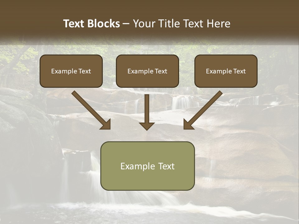 A Waterfall In The Middle Of A Forest PowerPoint Template