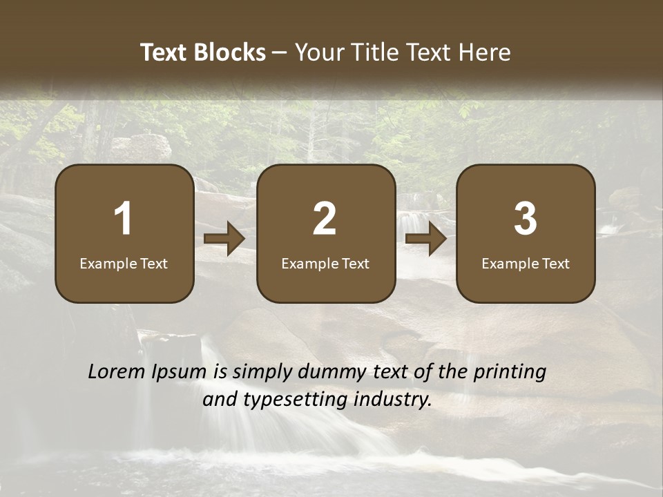 A Waterfall In The Middle Of A Forest PowerPoint Template