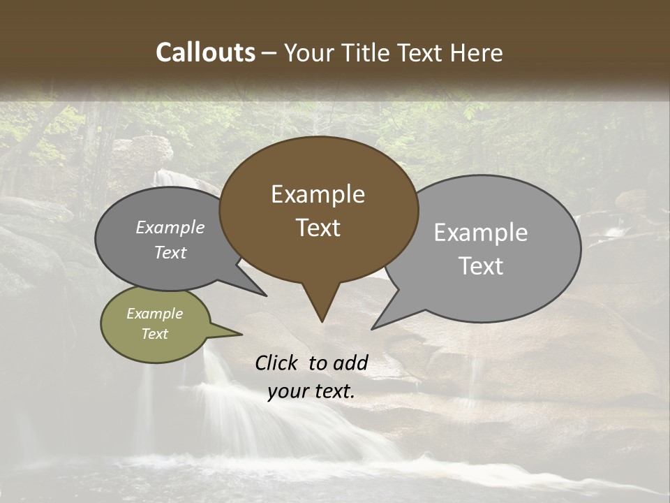 A Waterfall In The Middle Of A Forest PowerPoint Template