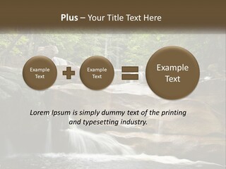 A Waterfall In The Middle Of A Forest PowerPoint Template