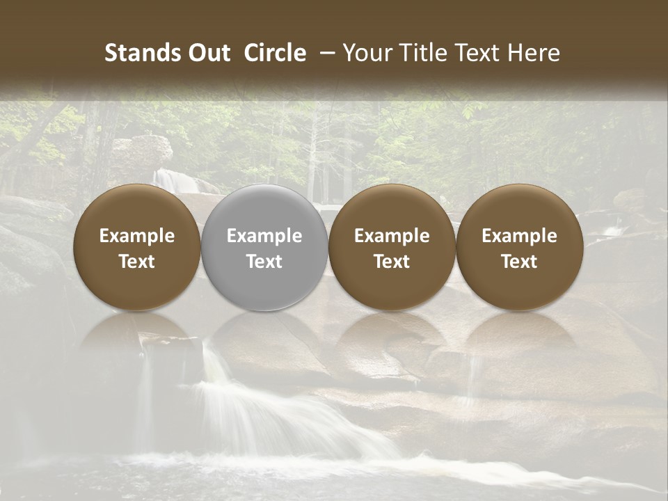 A Waterfall In The Middle Of A Forest PowerPoint Template