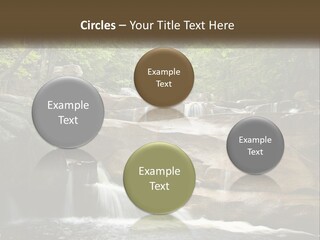 A Waterfall In The Middle Of A Forest PowerPoint Template
