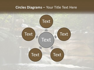 A Waterfall In The Middle Of A Forest PowerPoint Template