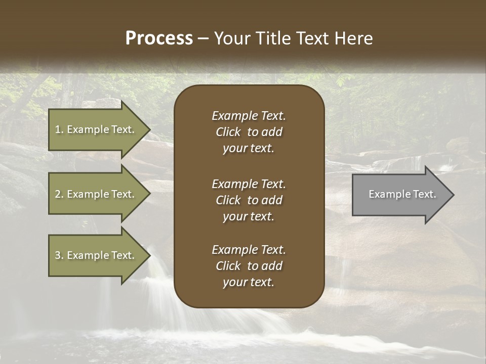 A Waterfall In The Middle Of A Forest PowerPoint Template