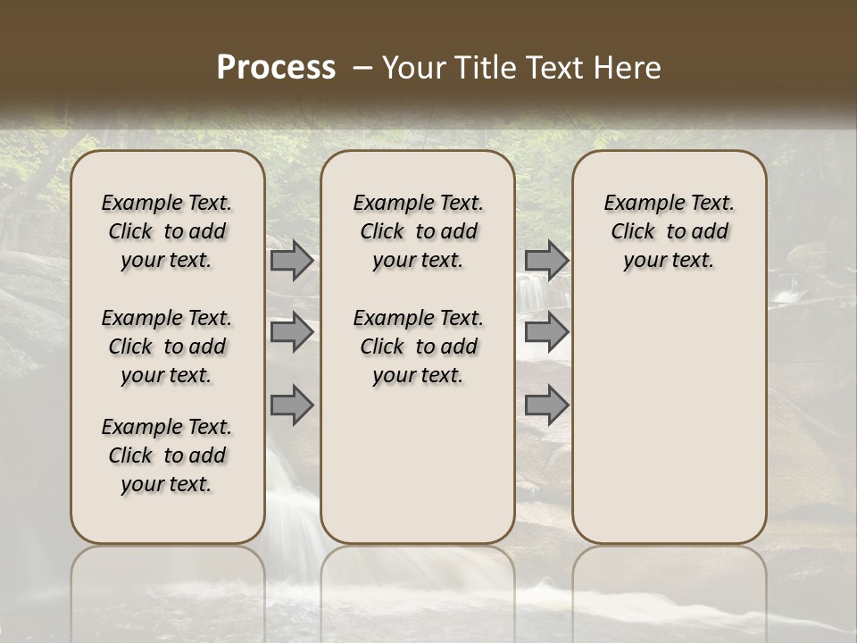 A Waterfall In The Middle Of A Forest PowerPoint Template