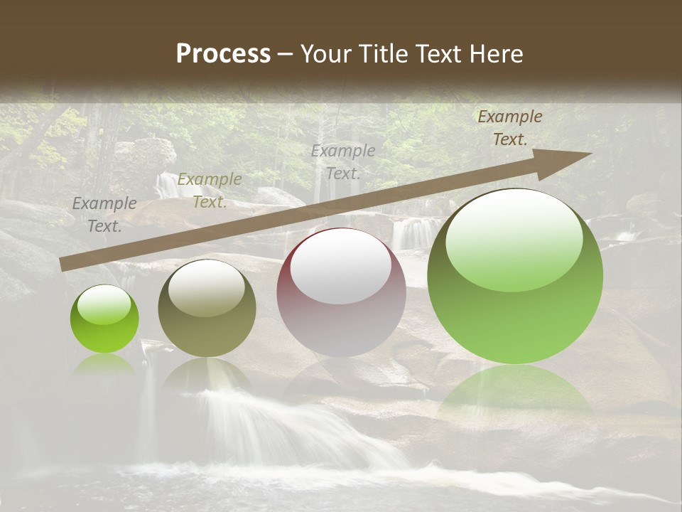A Waterfall In The Middle Of A Forest PowerPoint Template