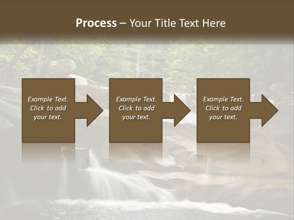 A Waterfall In The Middle Of A Forest PowerPoint Template