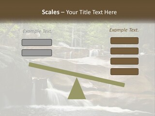 A Waterfall In The Middle Of A Forest PowerPoint Template