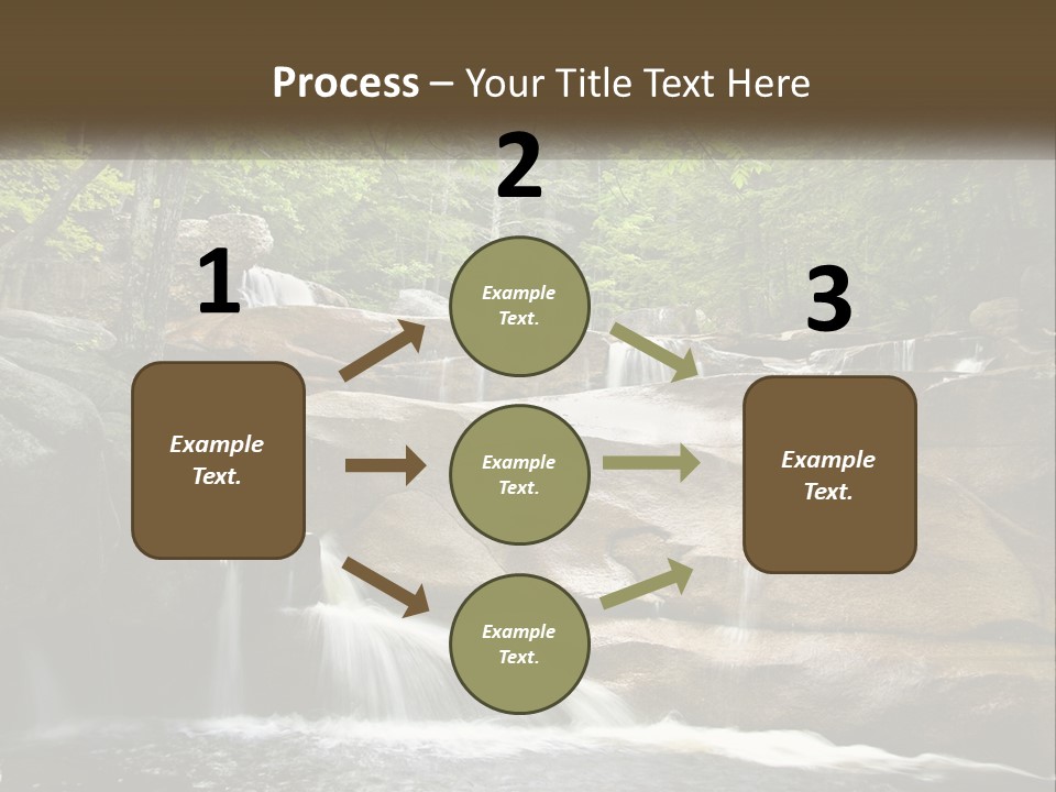A Waterfall In The Middle Of A Forest PowerPoint Template
