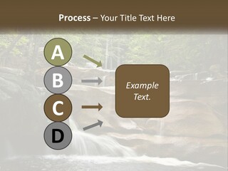 A Waterfall In The Middle Of A Forest PowerPoint Template