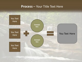 A Waterfall In The Middle Of A Forest PowerPoint Template