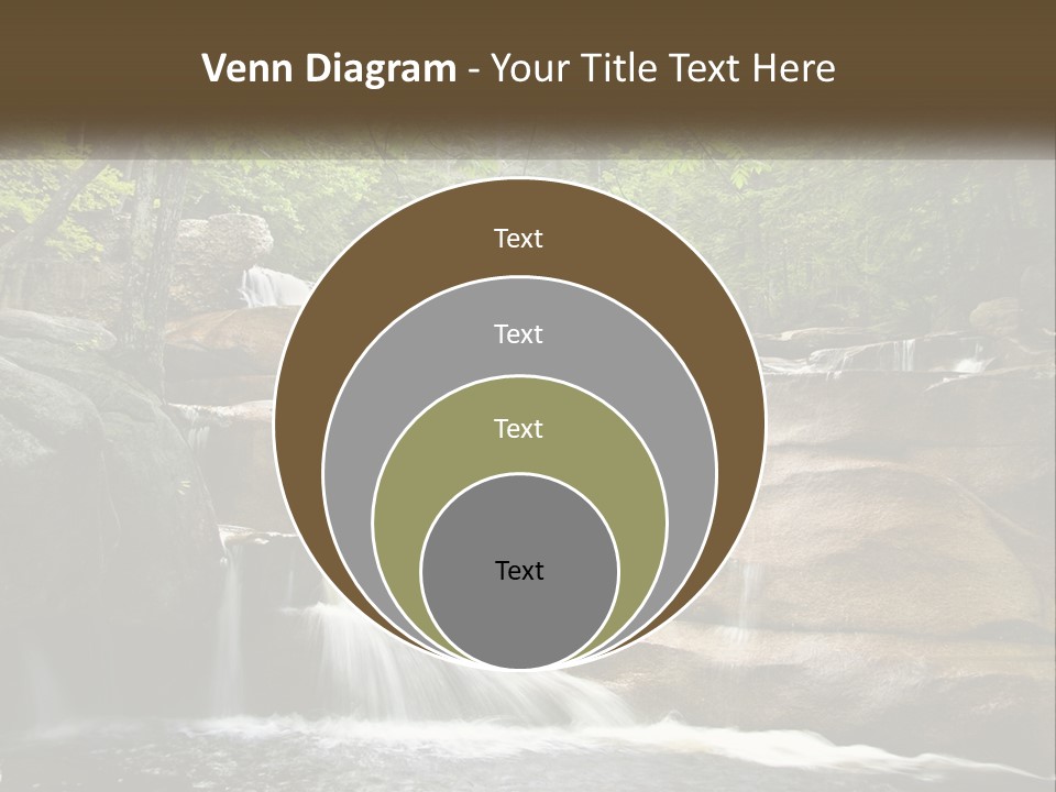A Waterfall In The Middle Of A Forest PowerPoint Template