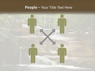 A Waterfall In The Middle Of A Forest PowerPoint Template
