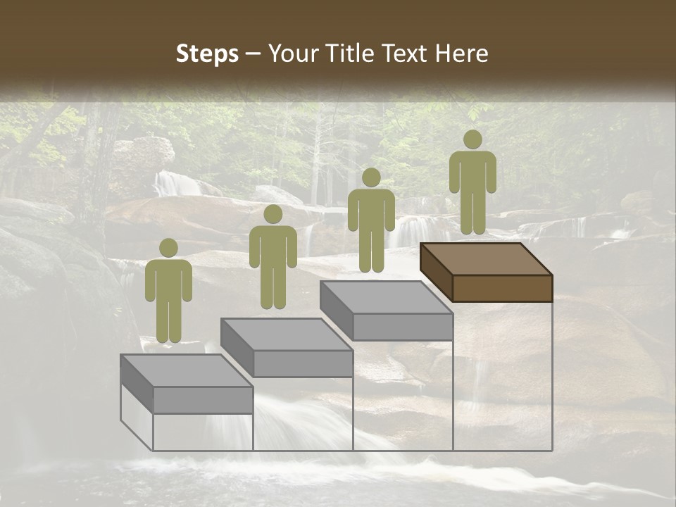 A Waterfall In The Middle Of A Forest PowerPoint Template