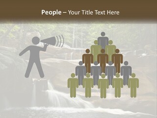 A Waterfall In The Middle Of A Forest PowerPoint Template