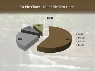 A Waterfall In The Middle Of A Forest PowerPoint Template
