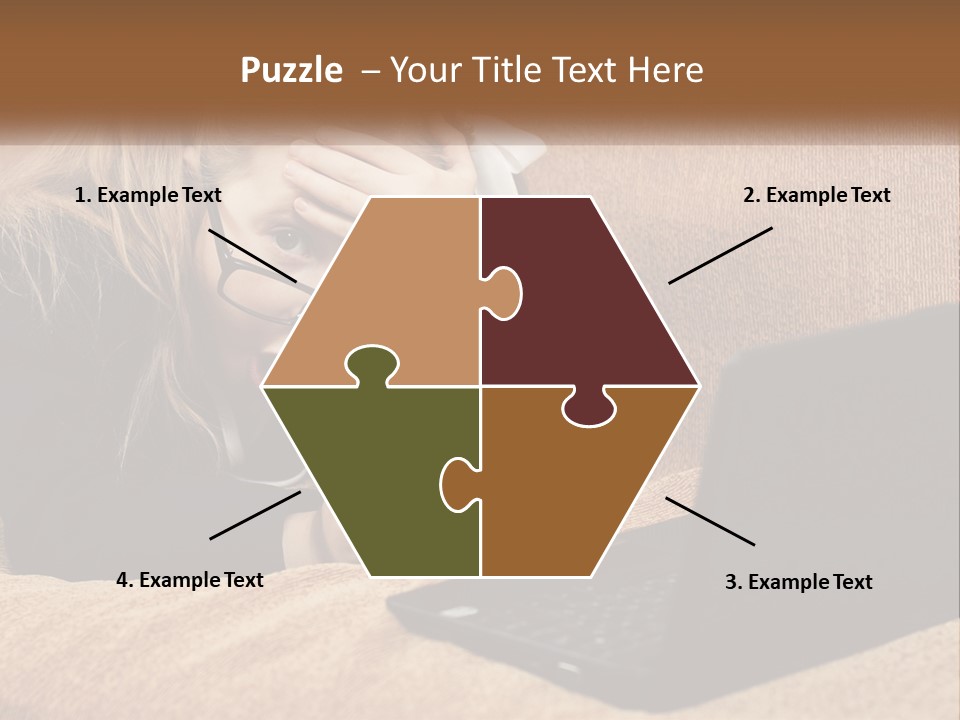 A Little Girl Sitting On A Couch Looking At A Laptop PowerPoint Template