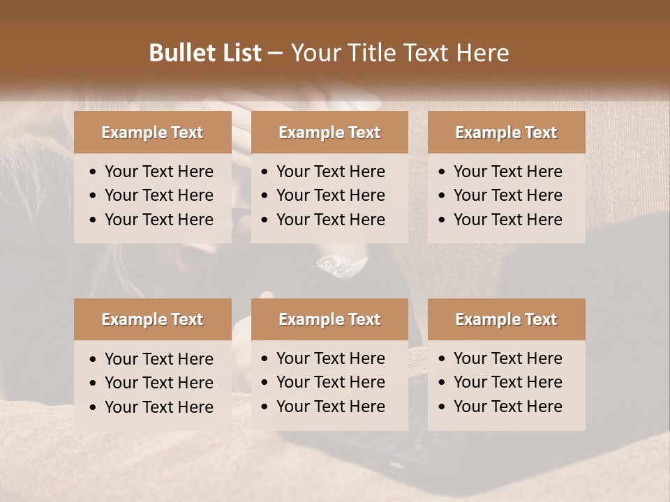 A Little Girl Sitting On A Couch Looking At A Laptop PowerPoint Template