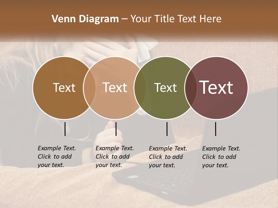 A Little Girl Sitting On A Couch Looking At A Laptop PowerPoint Template