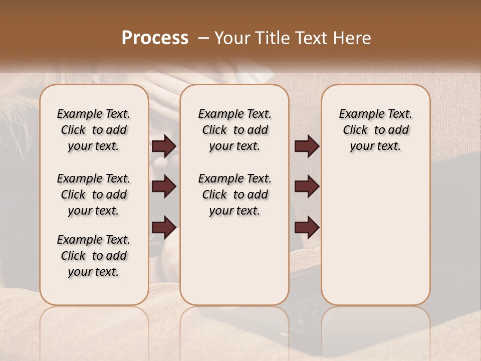A Little Girl Sitting On A Couch Looking At A Laptop PowerPoint Template