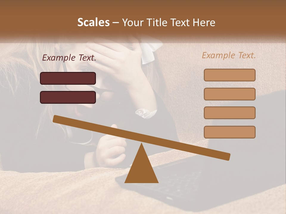 A Little Girl Sitting On A Couch Looking At A Laptop PowerPoint Template