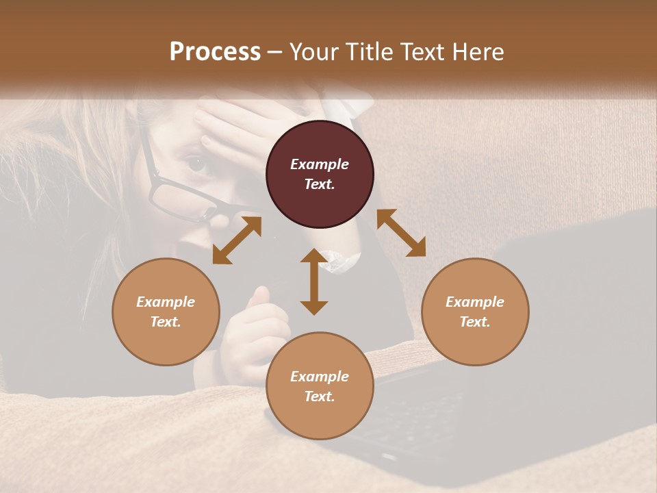 A Little Girl Sitting On A Couch Looking At A Laptop PowerPoint Template