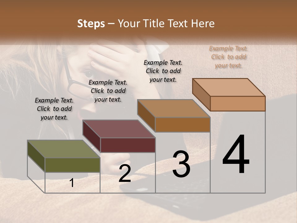 A Little Girl Sitting On A Couch Looking At A Laptop PowerPoint Template