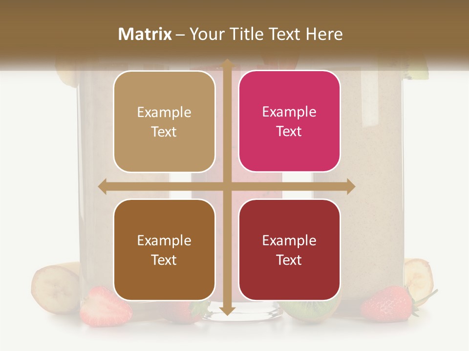 A Group Of Three Smoothies Sitting Next To Each Other PowerPoint Template