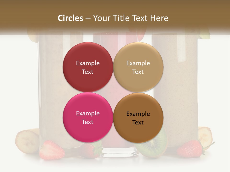 A Group Of Three Smoothies Sitting Next To Each Other PowerPoint Template