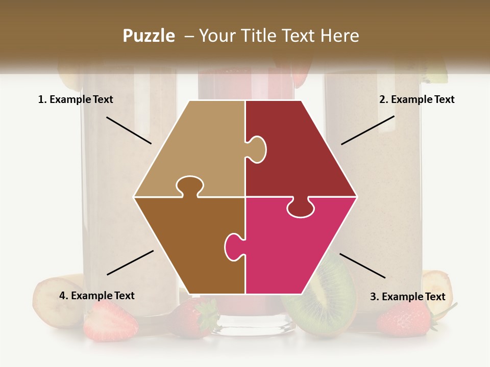 A Group Of Three Smoothies Sitting Next To Each Other PowerPoint Template
