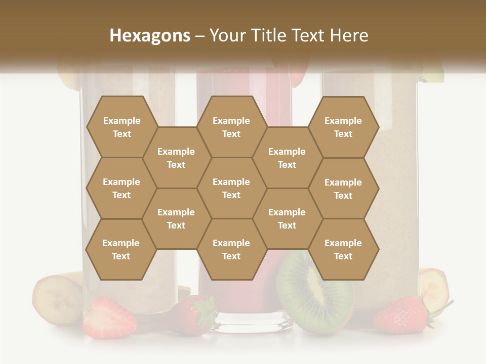 A Group Of Three Smoothies Sitting Next To Each Other PowerPoint Template