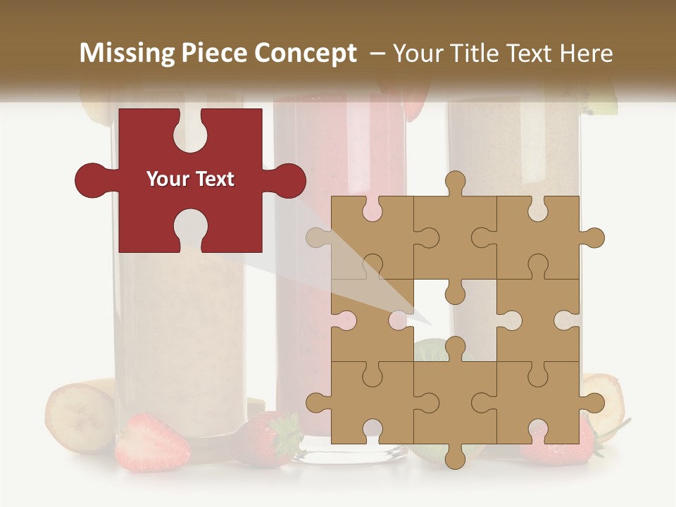 A Group Of Three Smoothies Sitting Next To Each Other PowerPoint Template