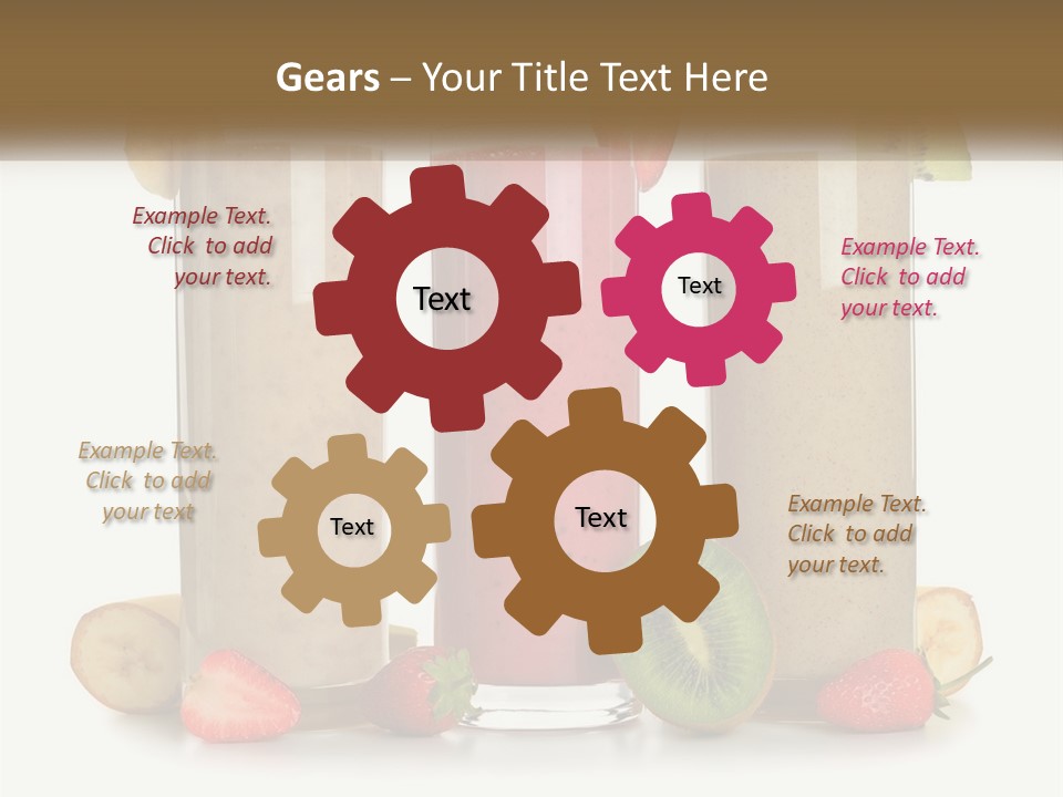 A Group Of Three Smoothies Sitting Next To Each Other PowerPoint Template