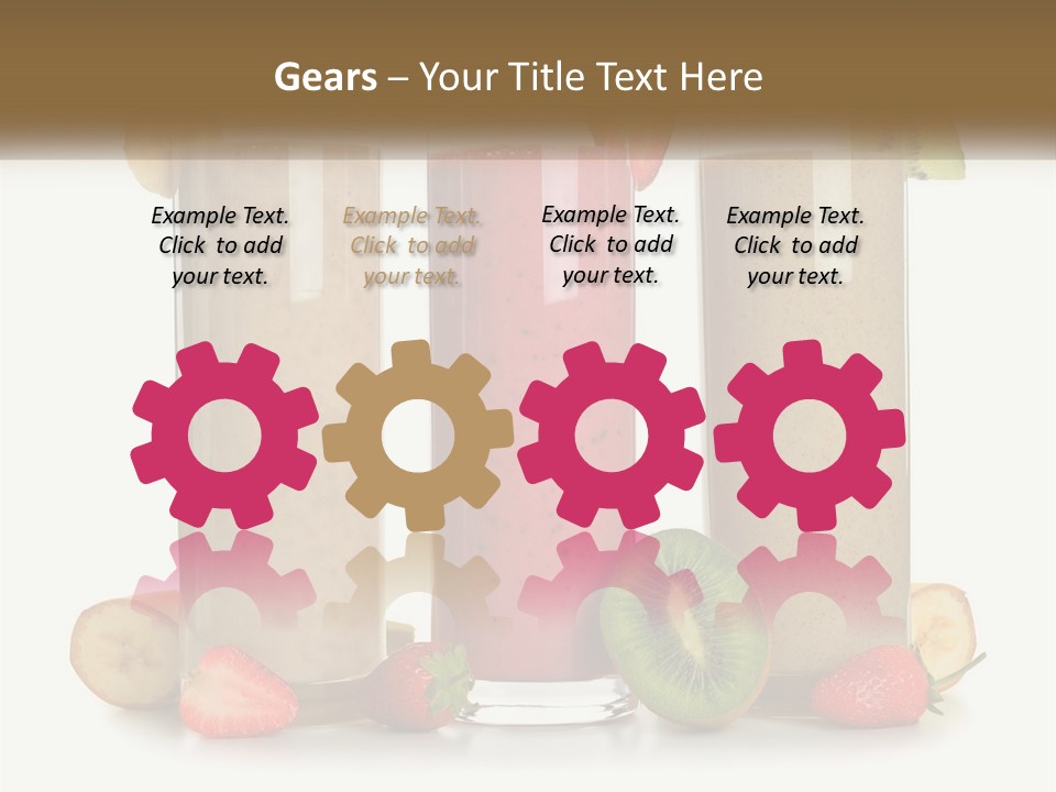 A Group Of Three Smoothies Sitting Next To Each Other PowerPoint Template