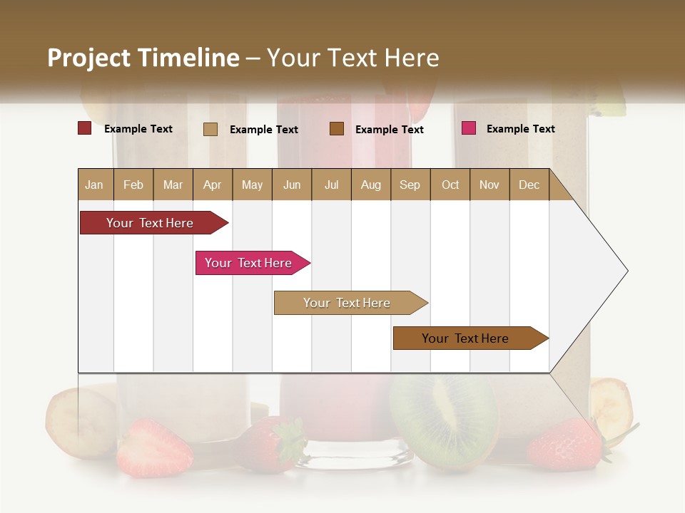 A Group Of Three Smoothies Sitting Next To Each Other PowerPoint Template