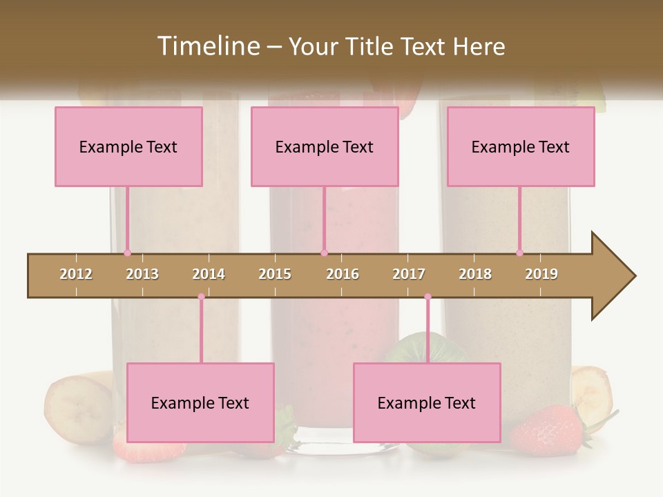 A Group Of Three Smoothies Sitting Next To Each Other PowerPoint Template