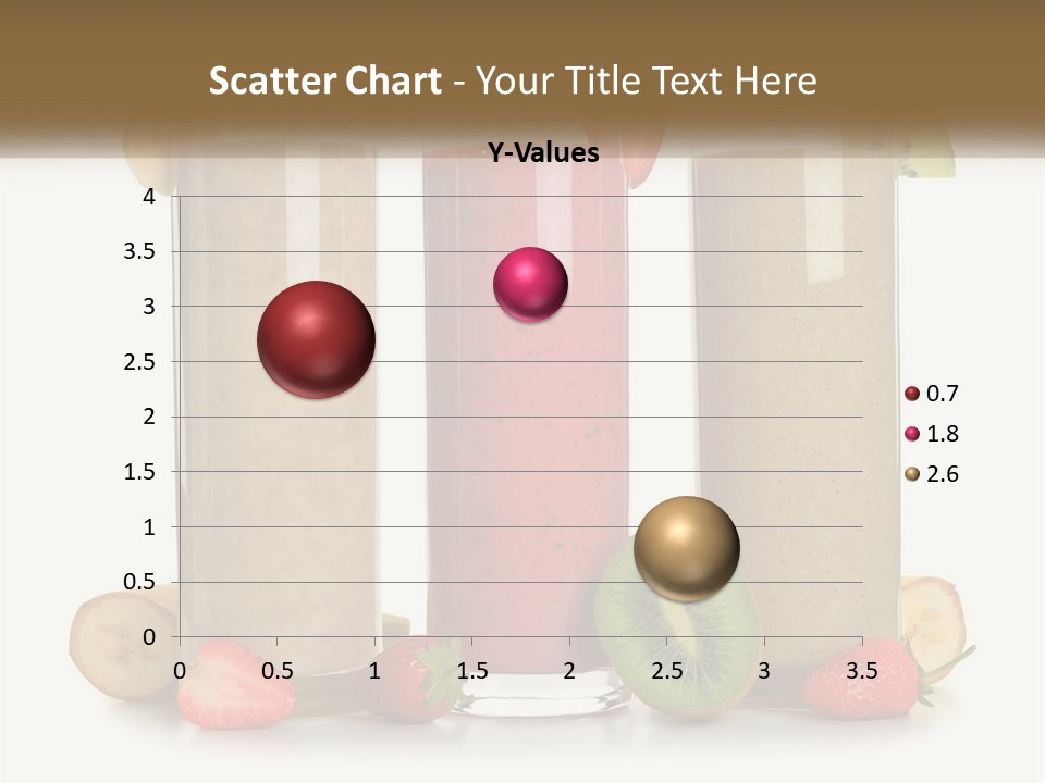 A Group Of Three Smoothies Sitting Next To Each Other PowerPoint Template