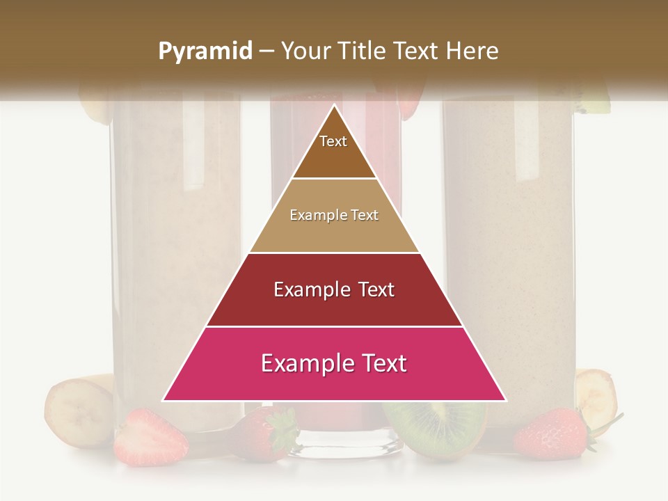 A Group Of Three Smoothies Sitting Next To Each Other PowerPoint Template