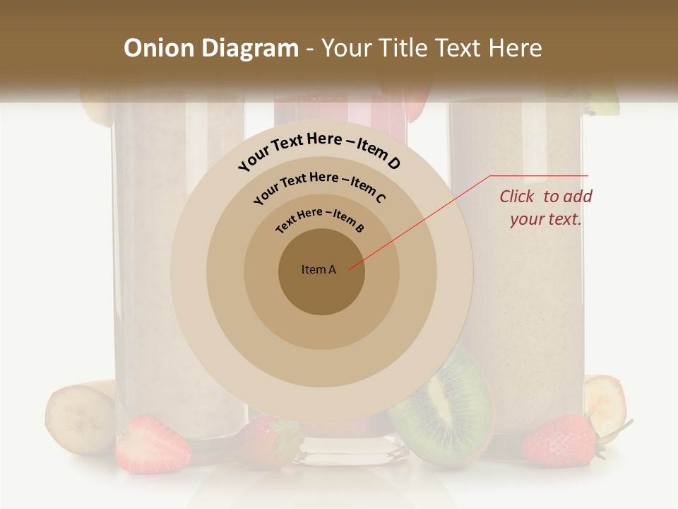 A Group Of Three Smoothies Sitting Next To Each Other PowerPoint Template