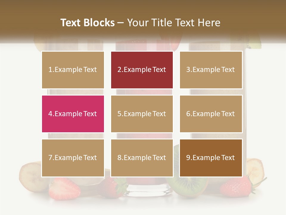 A Group Of Three Smoothies Sitting Next To Each Other PowerPoint Template