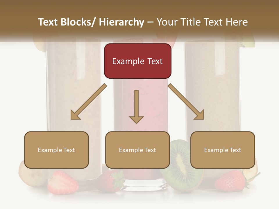 A Group Of Three Smoothies Sitting Next To Each Other PowerPoint Template