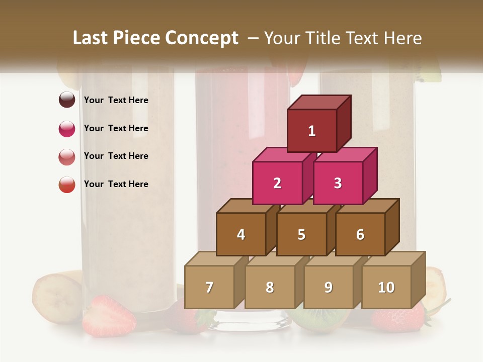 A Group Of Three Smoothies Sitting Next To Each Other PowerPoint Template