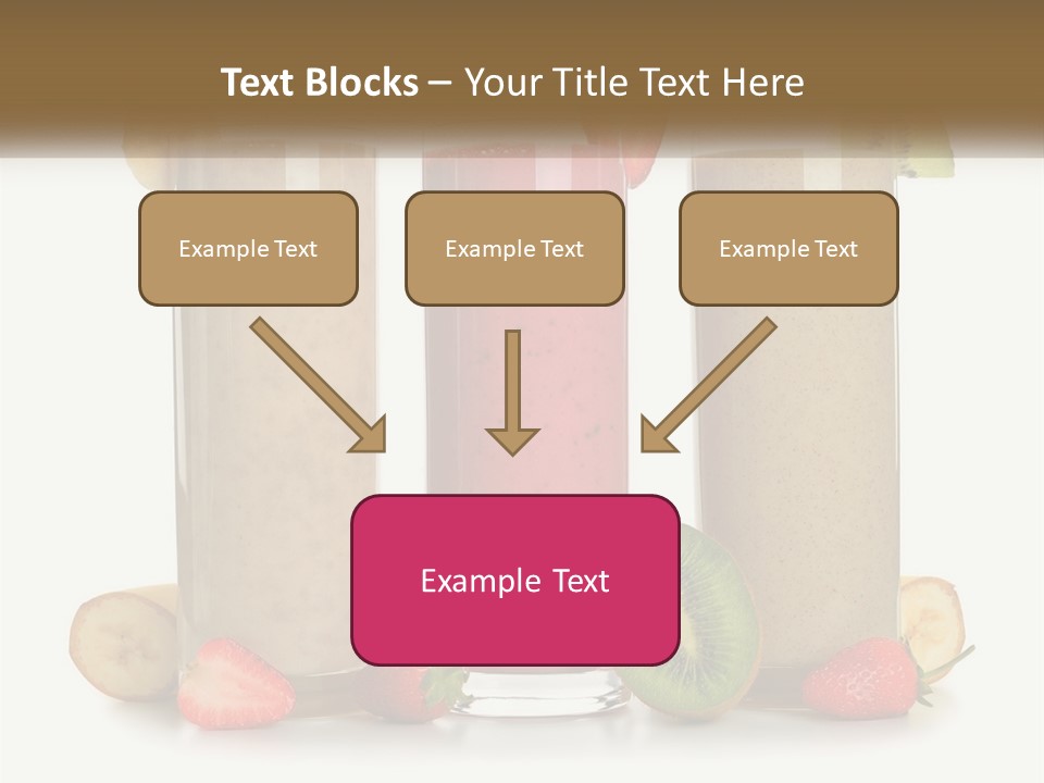 A Group Of Three Smoothies Sitting Next To Each Other PowerPoint Template