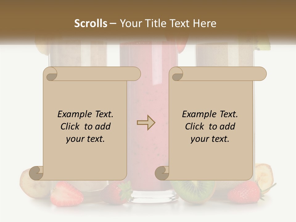 A Group Of Three Smoothies Sitting Next To Each Other PowerPoint Template