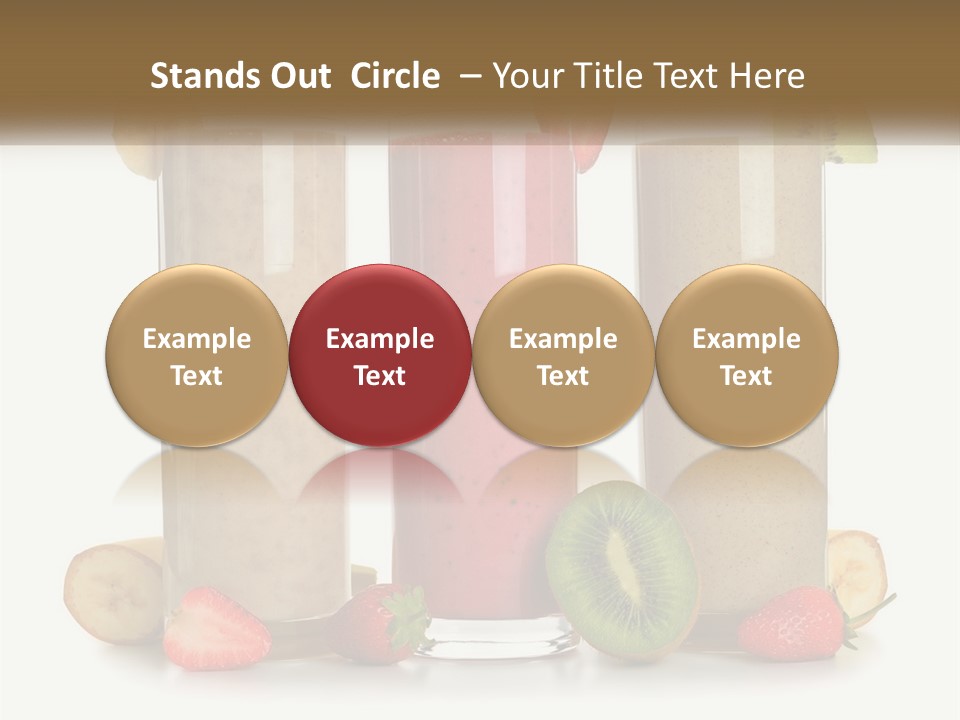 A Group Of Three Smoothies Sitting Next To Each Other PowerPoint Template