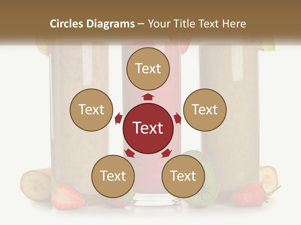 A Group Of Three Smoothies Sitting Next To Each Other PowerPoint Template