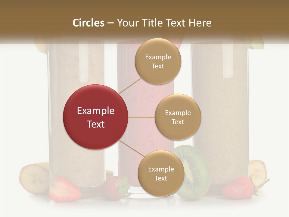 A Group Of Three Smoothies Sitting Next To Each Other PowerPoint Template