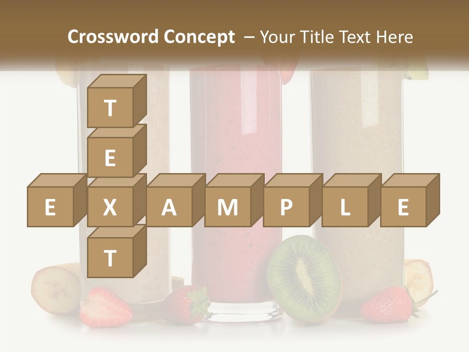 A Group Of Three Smoothies Sitting Next To Each Other PowerPoint Template